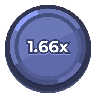 Violette Scheibe mit Multiplikator 1,66x